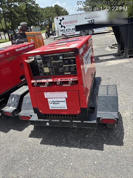 2022 Shindaiwa DGW400MDL Kubota D902 Engine, 23 HP, Dual Op Welder, Wire, Arc, Droop Stick, Tig, and CC Stick Functionality, Simulphase, 3 Phase and 1 Phase Gen Output, Single Axle NB Trlr, Slr Trckl Chrg 12V 12W, Fire Ext