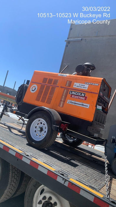 2021 Lincoln Electric Vantage 549X Ready Pak 3, ORANGE (includes trailer, cable rack, fender light kit)