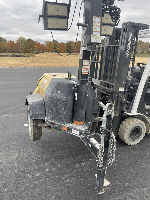 2021 Allmand NLV3GR (4) LED Light Fixture 350W, 23' Vertical Mast, 3kW Prime, Towable, Deep Sea L401, Leveling Jacks, Yanmar T4F 5.8hp