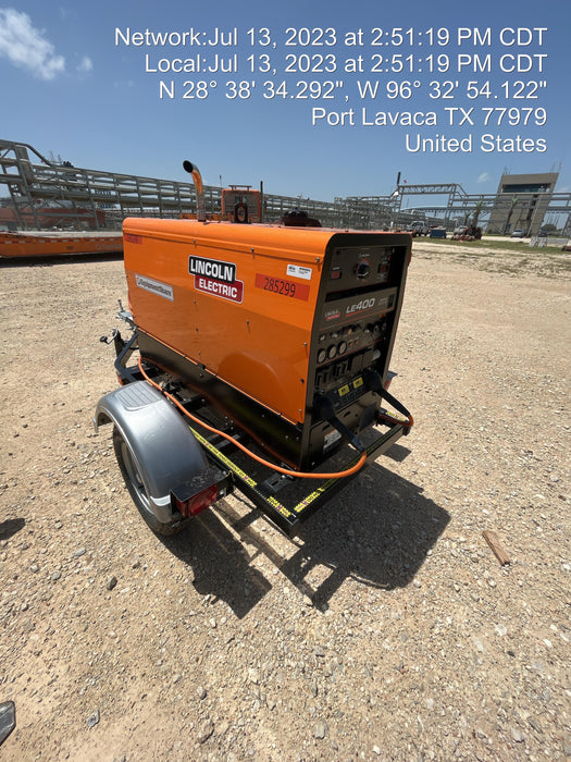 2022 Lincoln Electric LE400 Kubota V1505, Trlr, Cable Rack, Light Kit, ES Decals, T3