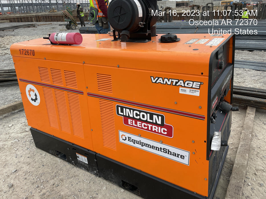 2021 Lincoln Electric Vantage 549X Ready Pak 3, ORANGE (includes trailer, cable rack, fender light kit)