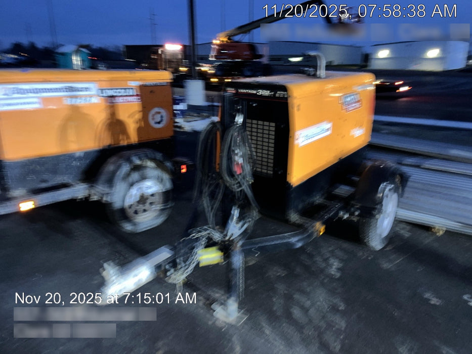 2021 Lincoln Electric Vantage 322 Vantage 322 Ready Pak 3 w/ Decals, ORANGE (includes trailer, cable rack, fender light kit) NO Telematics