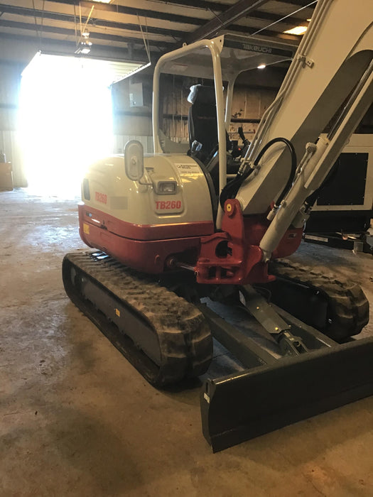 2019 Takeuchi TB260 Takeuchi TB260 Canopy w/Rubber Tracks, Auxiliary Hydraulics, Standard Blade, Manual QC