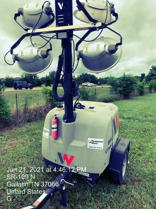 2019 Wacker Neuson LTV6L-MH Wacker Neuson LTV6L Mobile Light Tower w/Fuel Level Sensor Installed