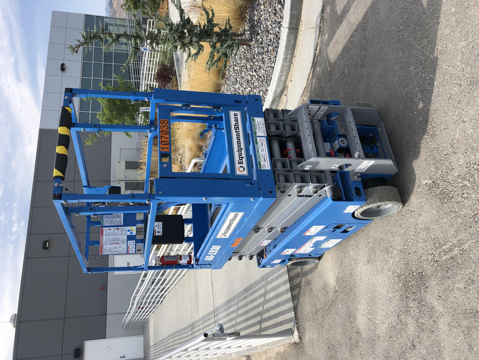 2020 Genie GS-1930 Solid Non Marking Tires, Beacon, Folding rails with half height swing gate, 800W Inverter