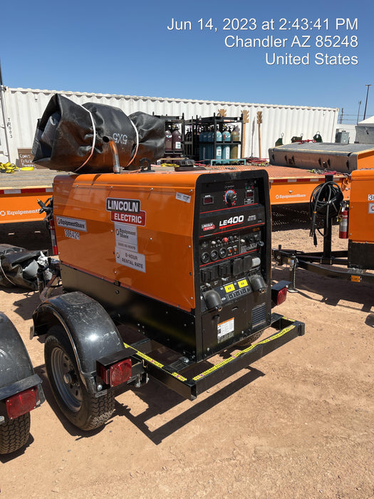 2023 Lincoln Electric LE400 Kubota V1505, Trlr, Cable Rack, Light Kit, ES Decals, T3