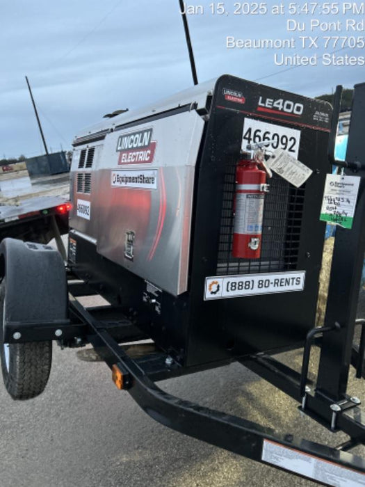 2024 Lincoln Electric LE400 Kubota V1505, Trlr, Cable Rack, Light Kit, ES Decals, T3