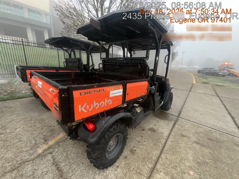 2022 Kubota RTV-X1140W-H Plastic Canopy, Windshield Acrylic Clear, LED Strobe Light, Wire Harness Kit, Back up Alarm