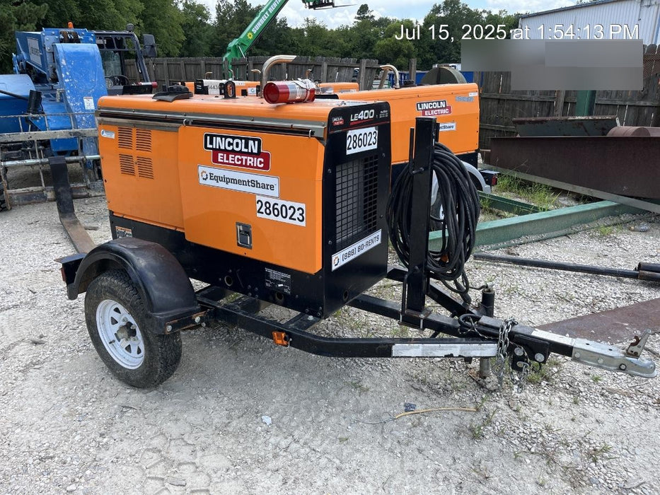 2022 Lincoln Electric LE400 Kubota V1505, Trlr, Cable Rack, Light Kit, ES Decals, T3