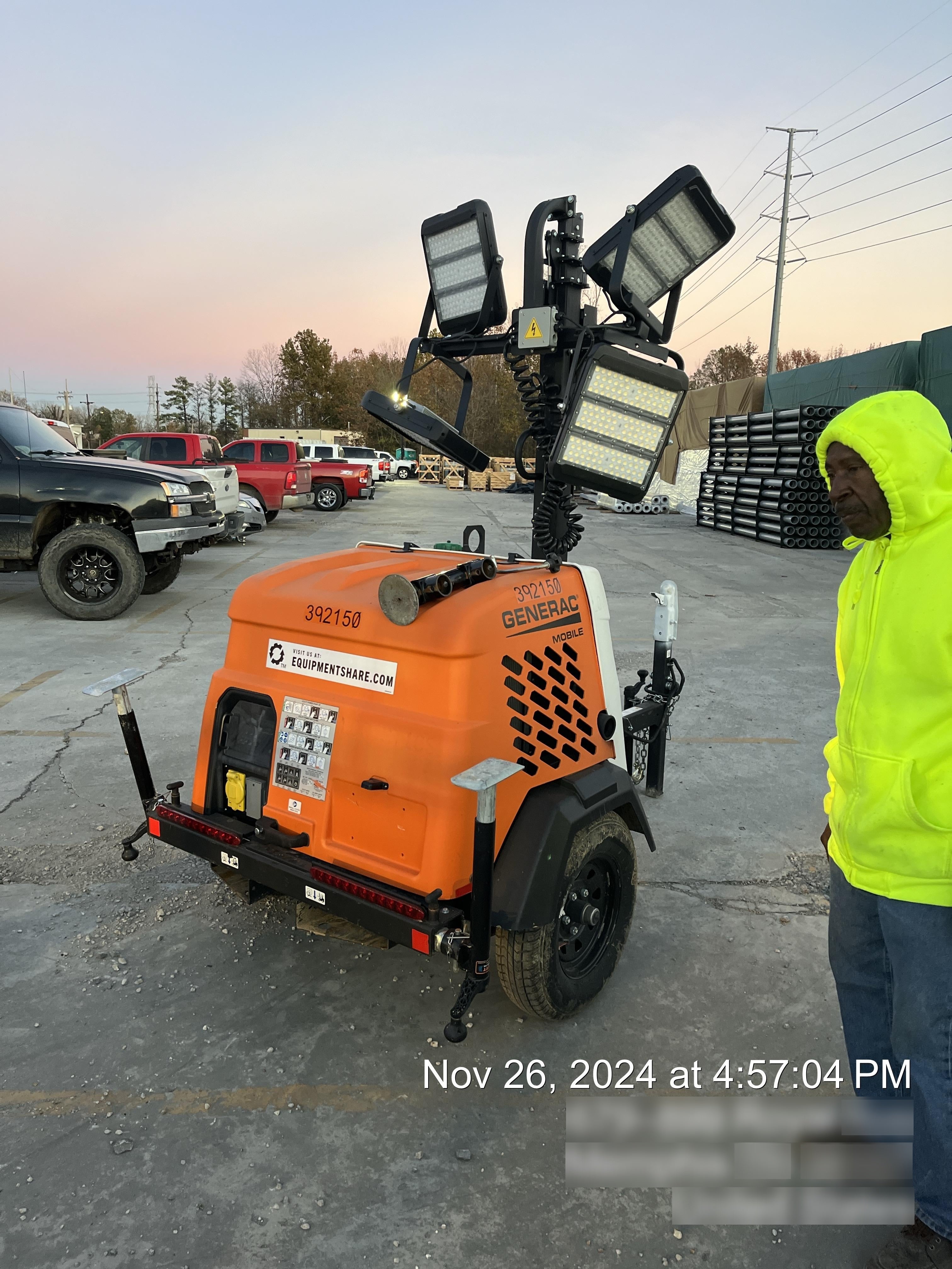 2024 Generac MLT2 Diesel, Flex Switch 120V Input, Powerzone Controller, 
(4) 320W LED Lights, 4kW Generator, 39.9 Gal Fuel Tank, 2" Ball, T3