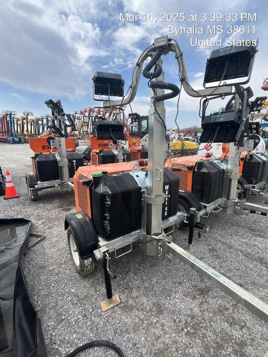 2024 Wanco WLTT-4MM4K Diesel, Mitsubishi L2E, 9.0HP @1800 rpm, Deep Sea Controller, Shore Power Plug, Auto Start, (4) 350W LED Floodlights, 4kW Generator, 60 Gal Fuel Tank, 2" Ball, T3