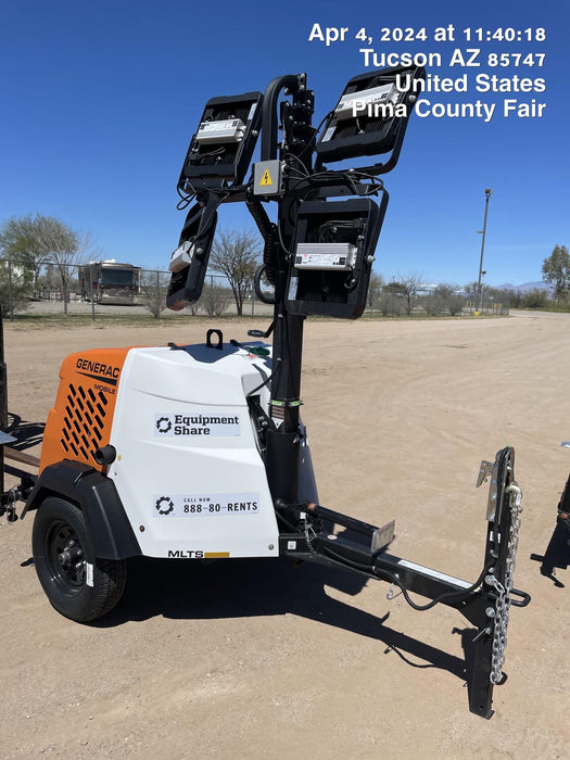 2024 Generac MLT2 Diesel, Flex Switch 120V Input, Powerzone Controller, 
(4) 320W LED Lights, 4kW Generator, 39.9 Gal Fuel Tank, 2" Ball, T3