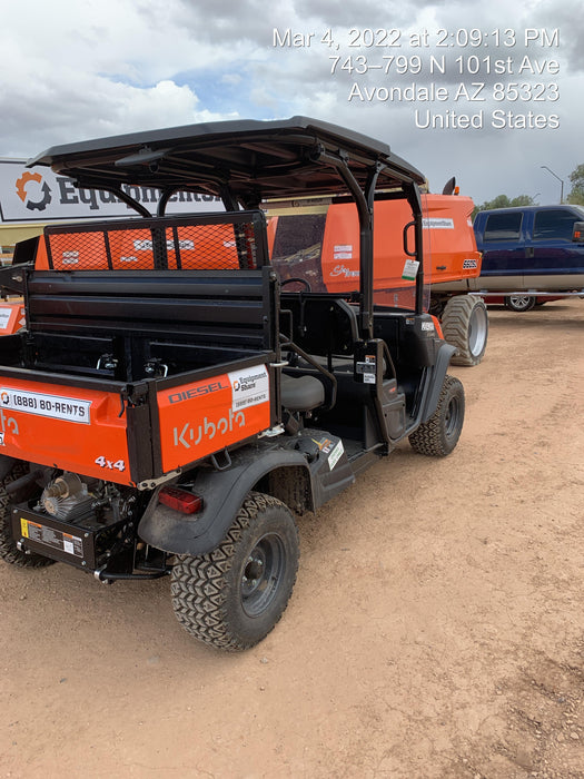 2022 Kubota RTV-X1140W-H Plastic Canopy, Windshield Acrylic Clear, LED Strobe Light, Wire Harness Kit, Back up Alarm