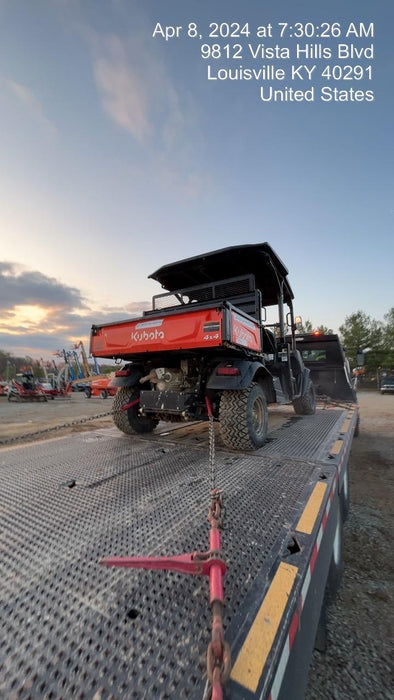 2022 Kubota RTV-X1140W-H Plastic Canopy, Windshield Acrylic Clear, LED Strobe Light, Wire Harness Kit, Back up Alarm