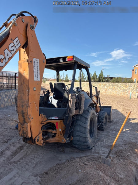 2019 Case 580N EP Canopy, 4WD, GP Front Bucket, Standard Stick, 2-Way Aux Hydraulics, ISO Controls