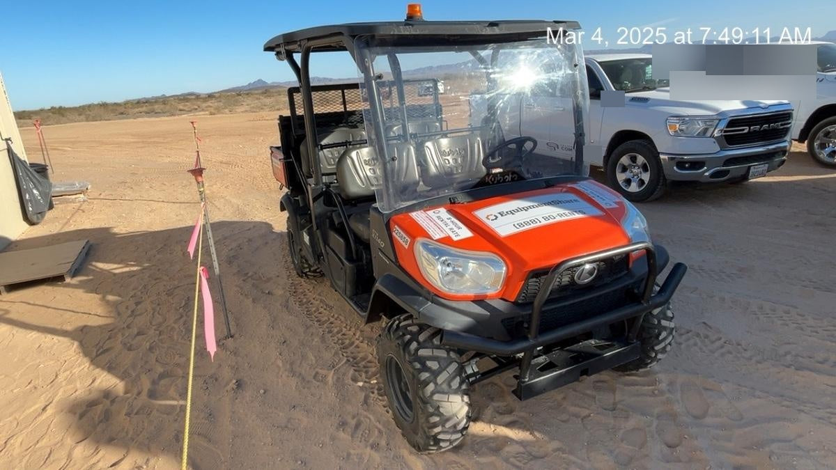 2022 Kubota RTV-X1140W-H Plastic Canopy, Windshield Acrylic Clear, LED Strobe Light, Wire Harness Kit, Back up Alarm
