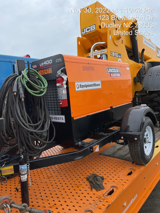 2022 Lincoln Electric LE400 Kubota V1505, Trlr, Cable Rack, Light Kit, ES Decals, T3
