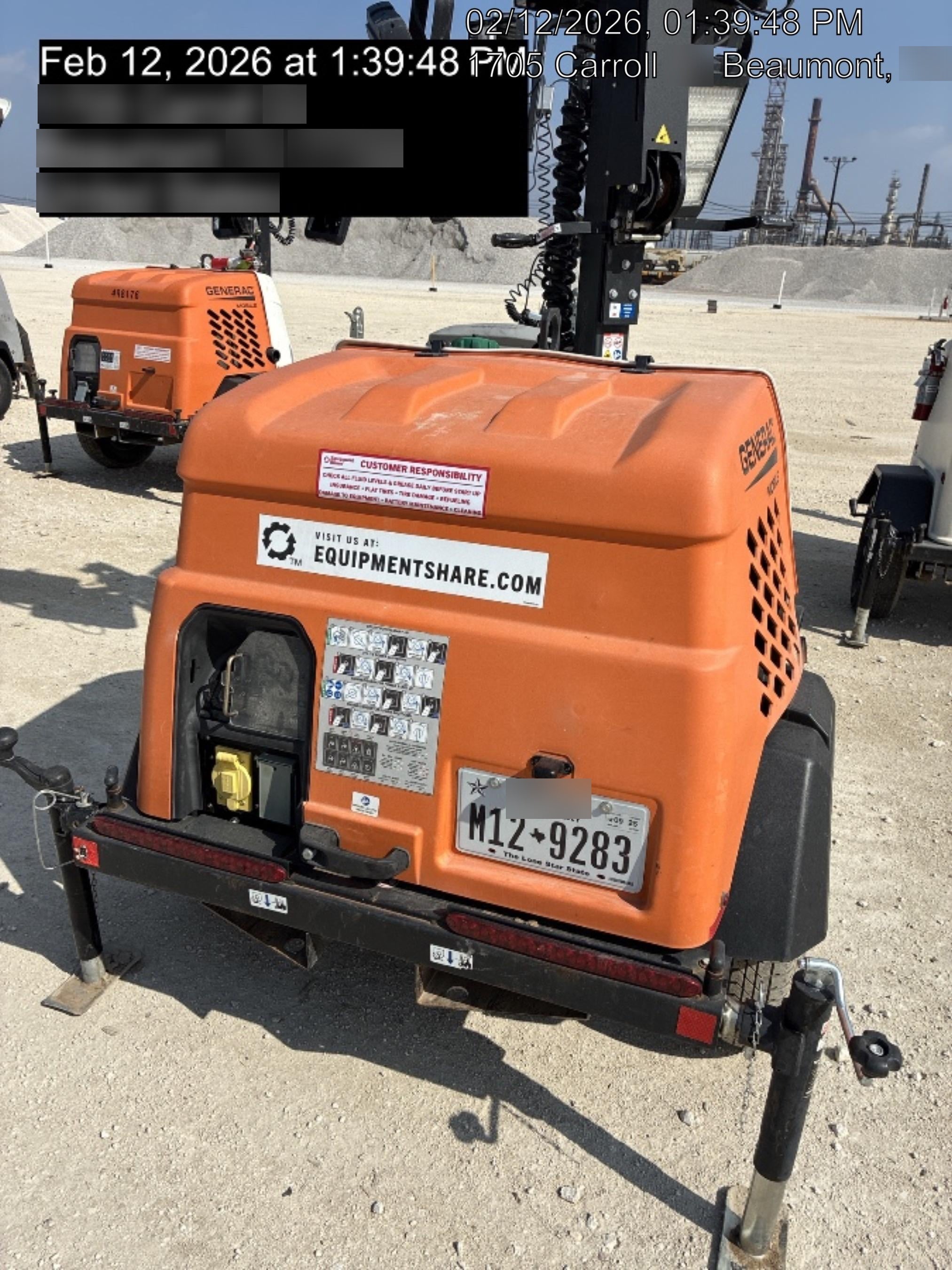 2023 Generac MLT2 Diesel, Flex Switch 120V Input, Powerzone Controller, 
(4) 320W LED Lights, 4kW Generator, 39.9 Gal Fuel Tank, 2" Ball, T3