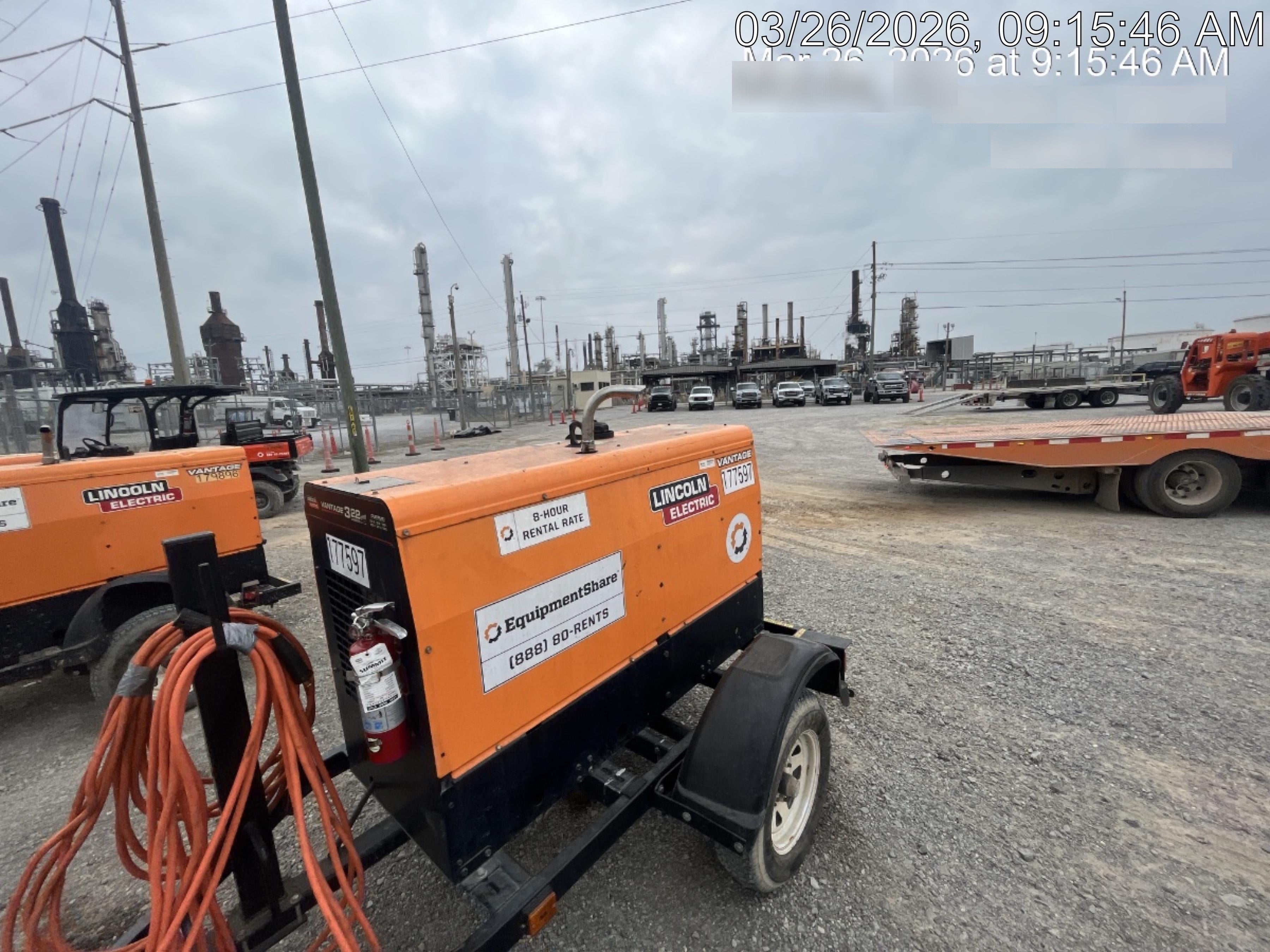 2021 Lincoln Electric Vantage 322 Vantage 322 Ready Pak 3 w/ Decals, ORANGE (includes trailer, cable rack, fender light kit) NO Telematics