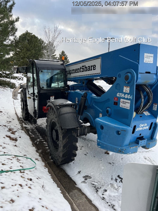 2019 Genie GTH-844 Cab/Heat/AC, Solid RT Tires, LED Work Lights, Beacon 60" QA Carriage, 48" Forks