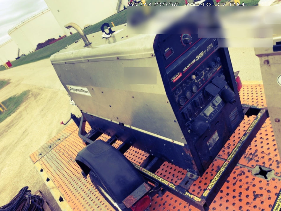 2019 Lincoln Electric Vantage 322 Ready-Pak 3, Two Wheel Trailer, Fender and Light Kit, Cable Rack