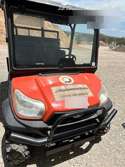 Kubota RTV-X1140W-H 4wd Utility Cart, LED Strobe, Windshield Tempered Glass, Pastic Canopy, Wire Harness Kit, Backup Alarm