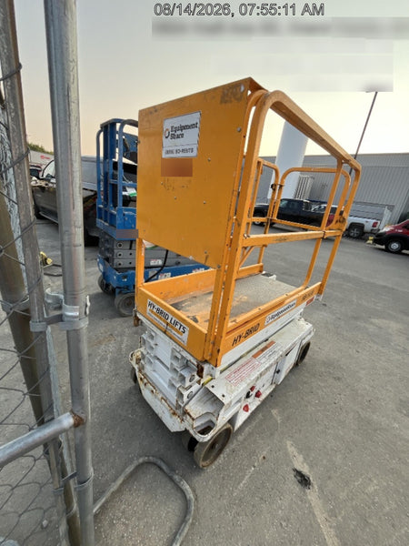 Custom Equipment HB-1430 <ul>
 <li>Hy-Brid Scissor Lift</li>
  <li>Platform capacity up to 670 lbs.</li>
  <li>Working height up to 20 ft</li>
  <li>Weighs under 1,700 lbs.</li>
  <li>Non-marking wheels </li>
</ul>