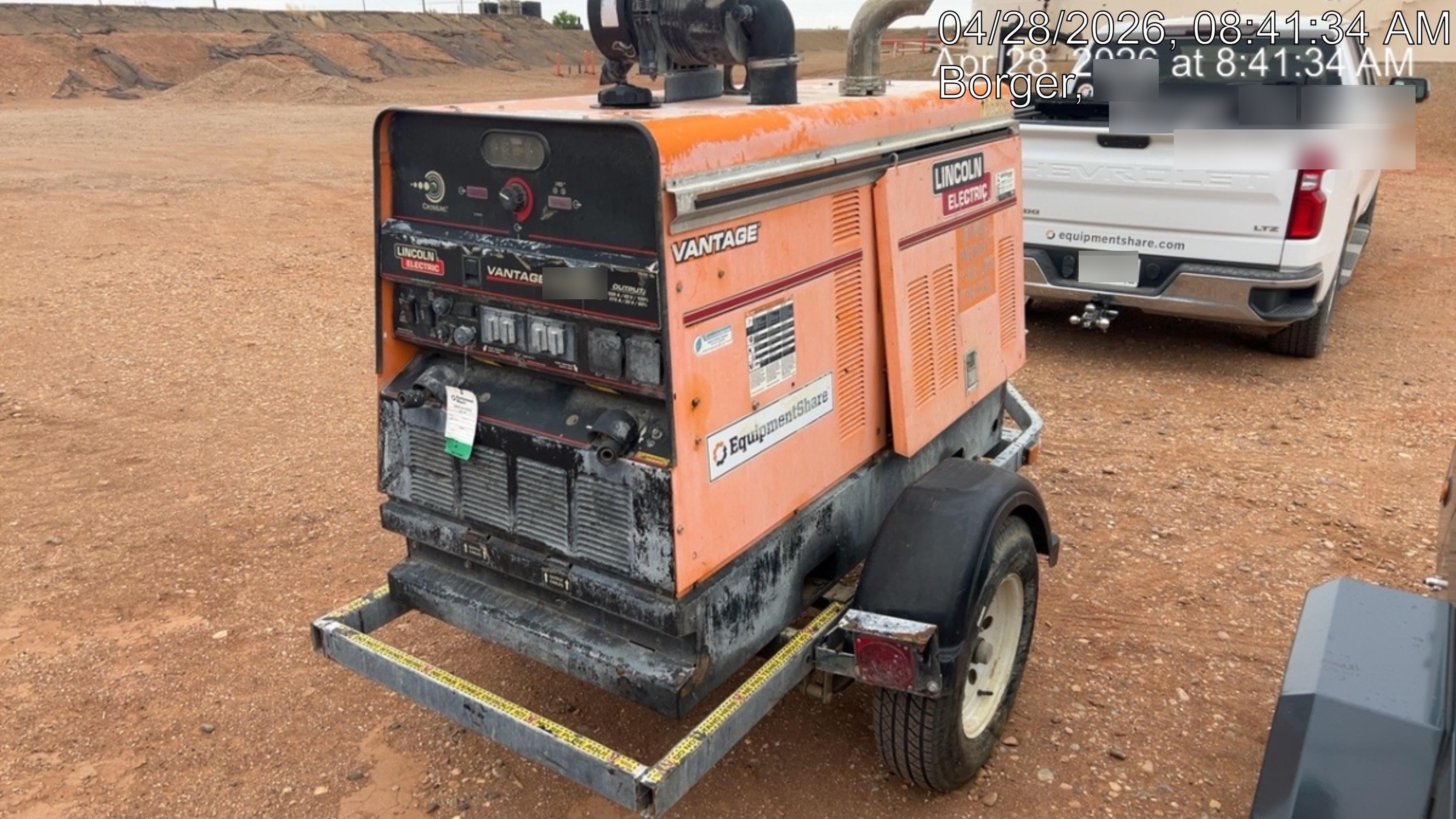 2021 Lincoln Electric Vantage 549X Ready Pak 3, ORANGE (includes trailer, cable rack, fender light kit)
