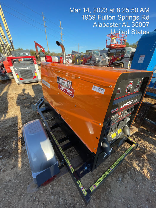 2022 Lincoln Electric LE400 Kubota V1505, Trlr, Cable Rack, Light Kit, ES Decals, T3