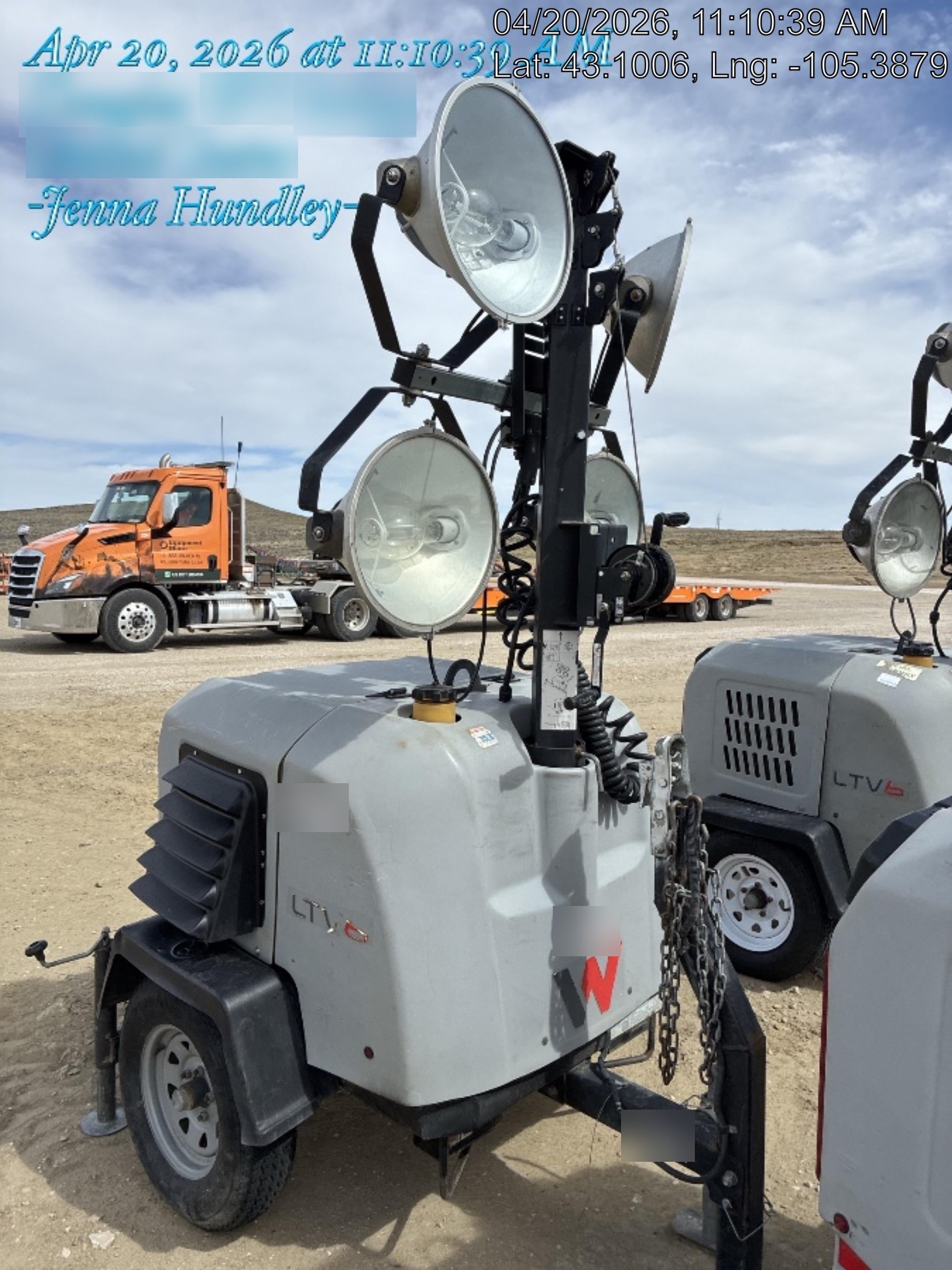 2018 Wacker Neuson LTV6L-MH Wacker Neuson LTV6L Mobile Light Tower w/Fuel Level Sensor Installed