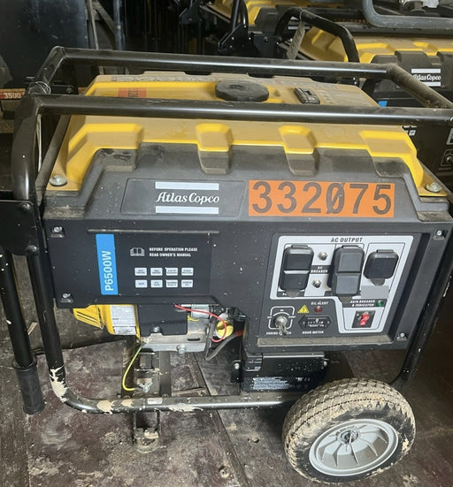 2023 Atlas Copco P6500W 5.5kW, AC390FD Gasoline Engine, Wheel & Handle Kit, (2) 120V Duplex 15A + (1) 120/240V 30A Twist Lock