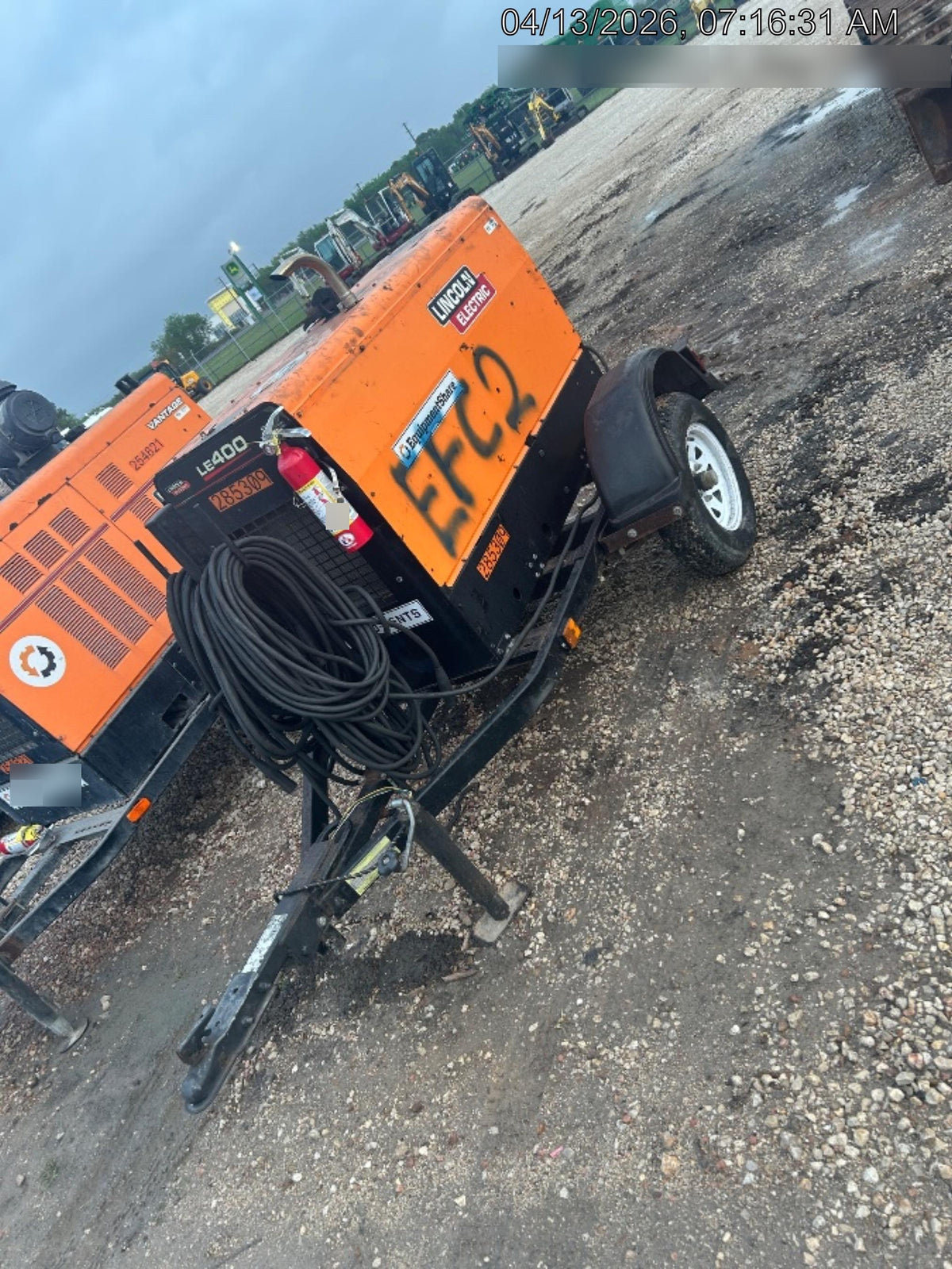 2022 Lincoln Electric LE400 Kubota V1505, Trlr, Cable Rack, Light Kit, ES Decals, T3