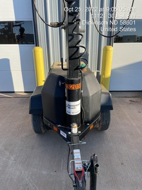 2022 Allmand NLV3GR (4) LED Light Fixture 350W, 23' Vertical Mast, 3kW Prime, Towable, Deep Sea L401, Leveling Jacks, Yanmar T4F 5.8hp