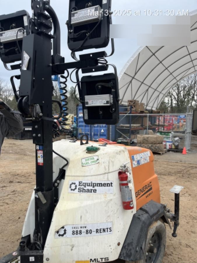2023 Generac MLT2 Diesel, Flex Switch 120V Input, Powerzone Controller, 
(4) 320W LED Lights, 4kW Generator, 39.9 Gal Fuel Tank, 2" Ball, T3