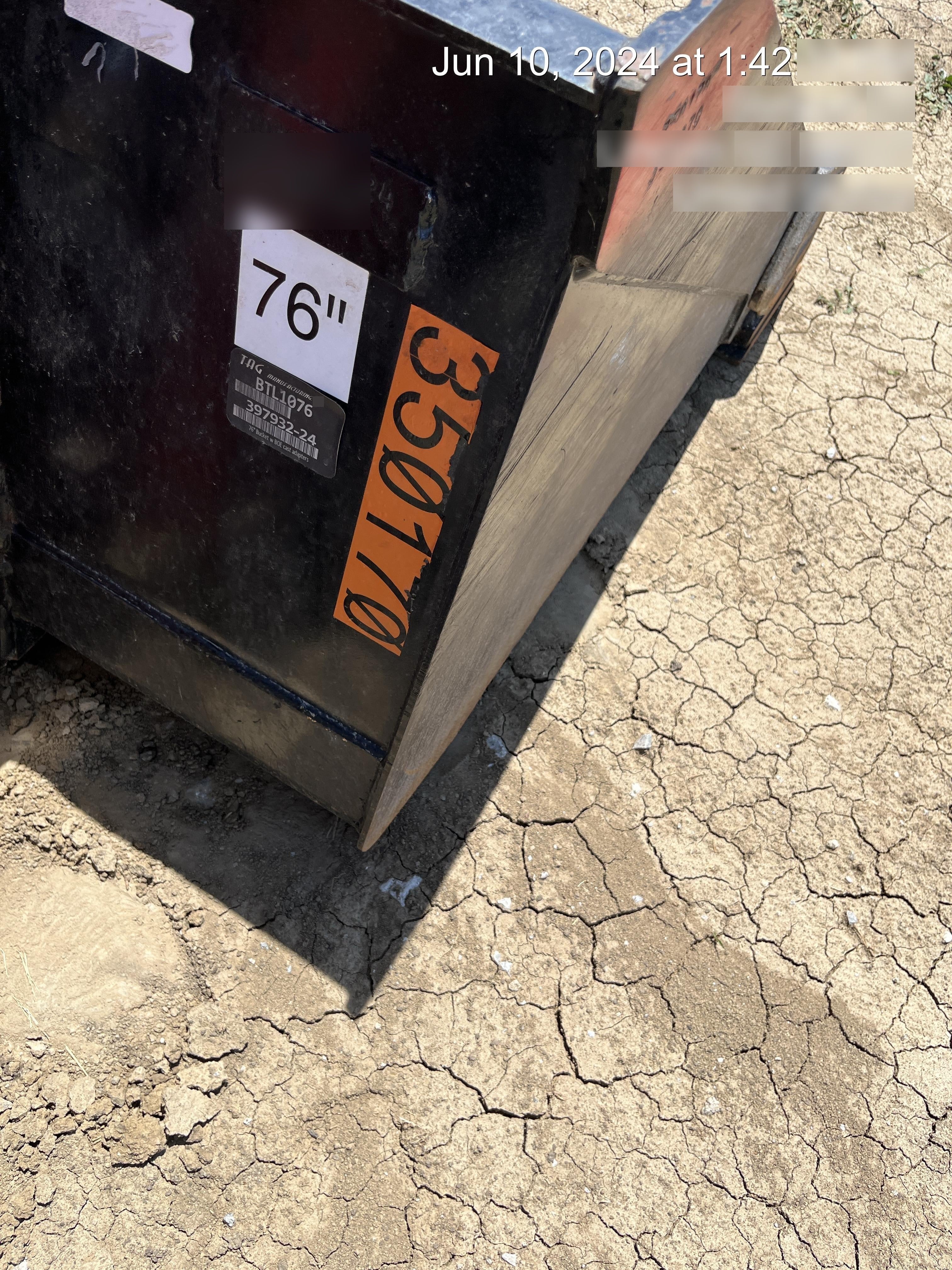 2023 TAG MANUFACTURING 76" Smooth Bucket - Tag
