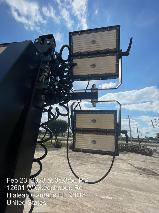 2022 Allmand NLV3GR (4) LED Light Fixture 350W, 23' Vertical Mast, 3kW Prime, Towable, ES Decals, T3