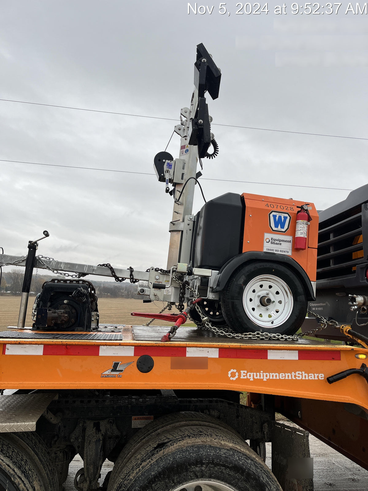 2024 Wanco WLTT-4MM4K Diesel, Deep Sea Controller, Shore Power Plug, Auto Start, (4) 350W LED Floodlights, 4kW Generator, 60 Gal Fuel Tank, 2" Ball, T3