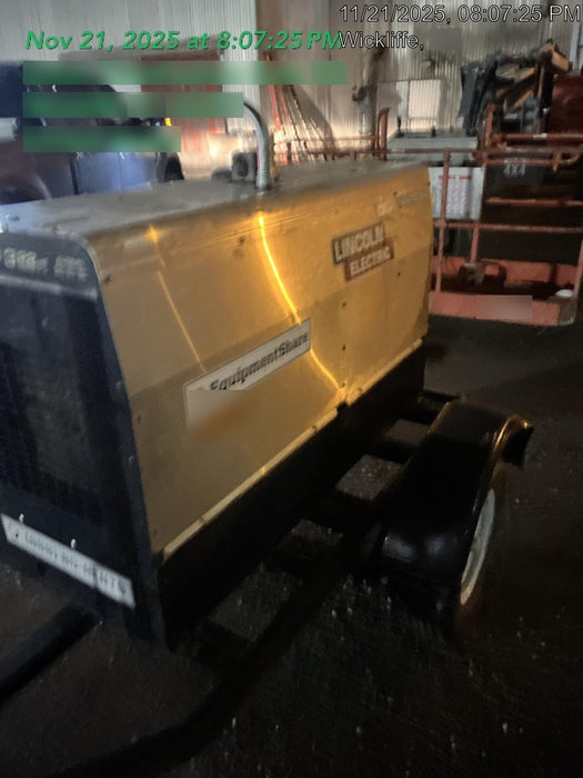 2019 Lincoln Electric Vantage 322 Welder Ready-Pak 3, Two wheel trailer, Fender and Light kit, Cable Rack