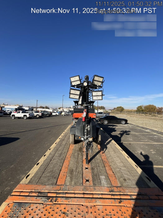 2022 Allmand NLV3GR (4) LED Light Fixture 350W, 23' Vertical Mast, 3kW Prime, Towable, Deep Sea L401, Leveling Jacks, Yanmar T4F 5.8hp