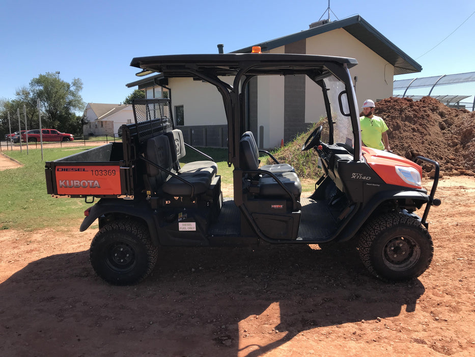 2020 Kubota RTV-X1140W-H 4WD utility cart -LED strobe -Windshield tempered glass -Plastic canopy -Wire harness kit -Backup alarm