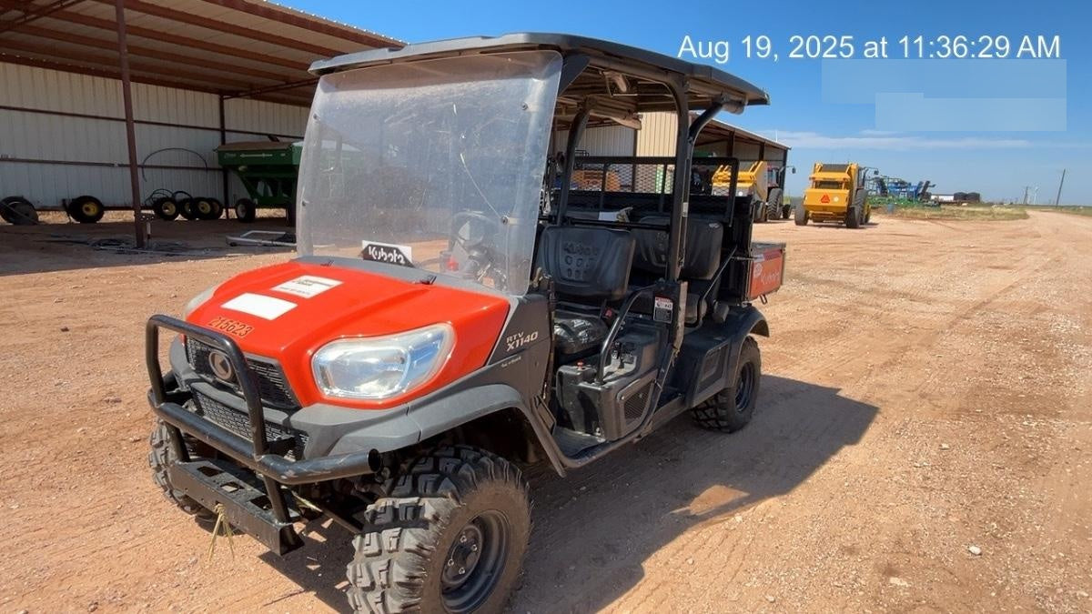 2022 Kubota RTV-X1140W-H Plastic Canopy, Windshield Acrylic Clear, LED Strobe Light, Wire Harness Kit, Back up Alarm