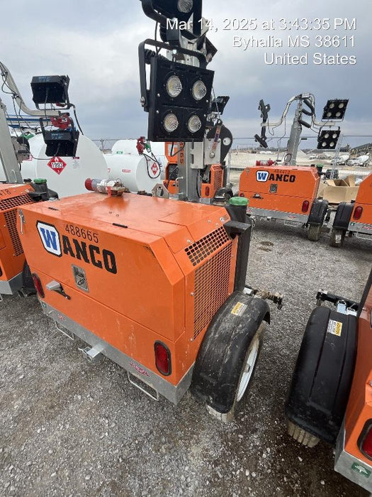 2025 Wanco WLTT-4MM4K Diesel, Mitsubishi L2E, 9.0HP @1800 rpm, Deep Sea Controller, Shore Power Plug, Auto Start, (4) 350W LED Floodlights, 4kW Generator, 60 Gal Fuel Tank, 2" Ball, T3