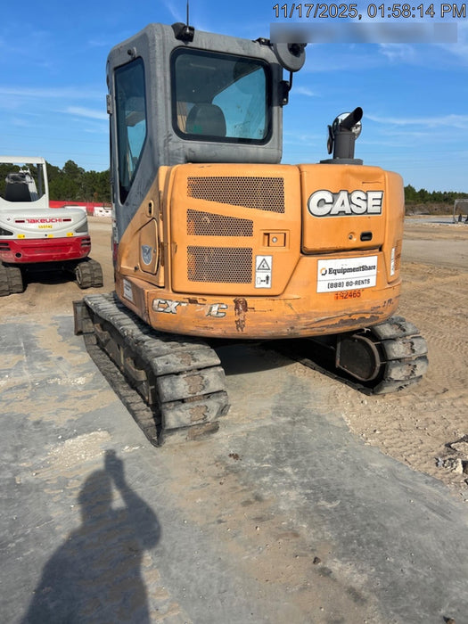 2015 Case CX80C CLOSED CAB, A/C, RUBBER TRACKS PADS, 7'-2" ARM