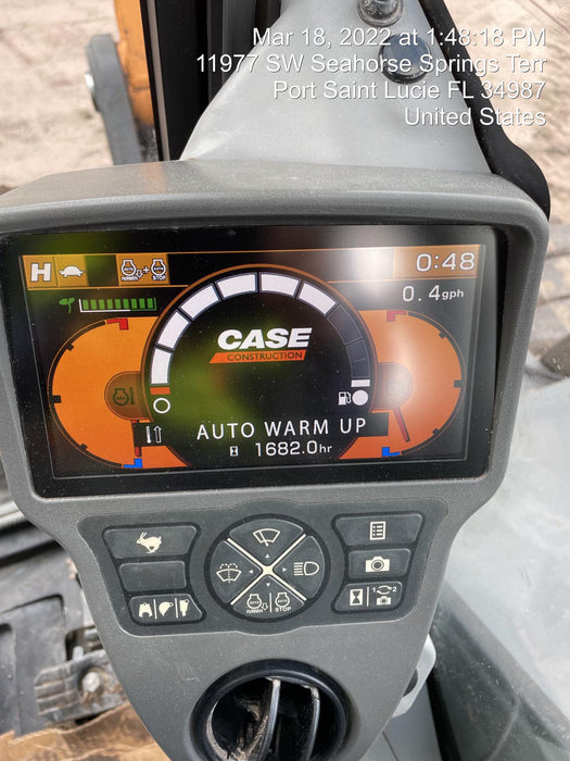 2018 Case CX80C CLOSED CAB, A/C, RUBBER TRACKS PADS, 7'-2" ARM