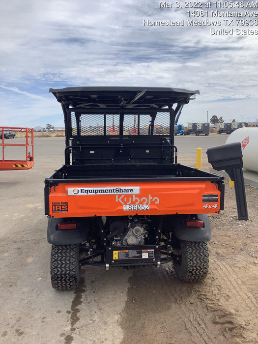 2021 Kubota RTV-X1140W-H Plastic Canopy, Windshield Acrylic Clear, LED Strobe Light, Wire Harness Kit, Back up Alarm