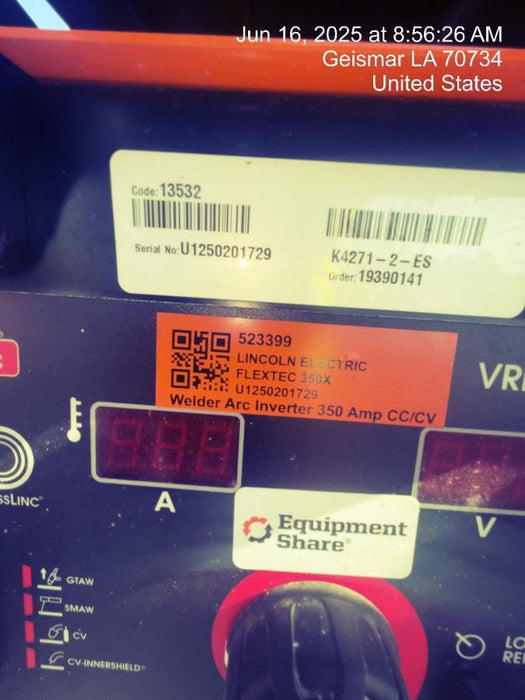 2025 LINCOLN ELECTRIC FLEXTEC 350X