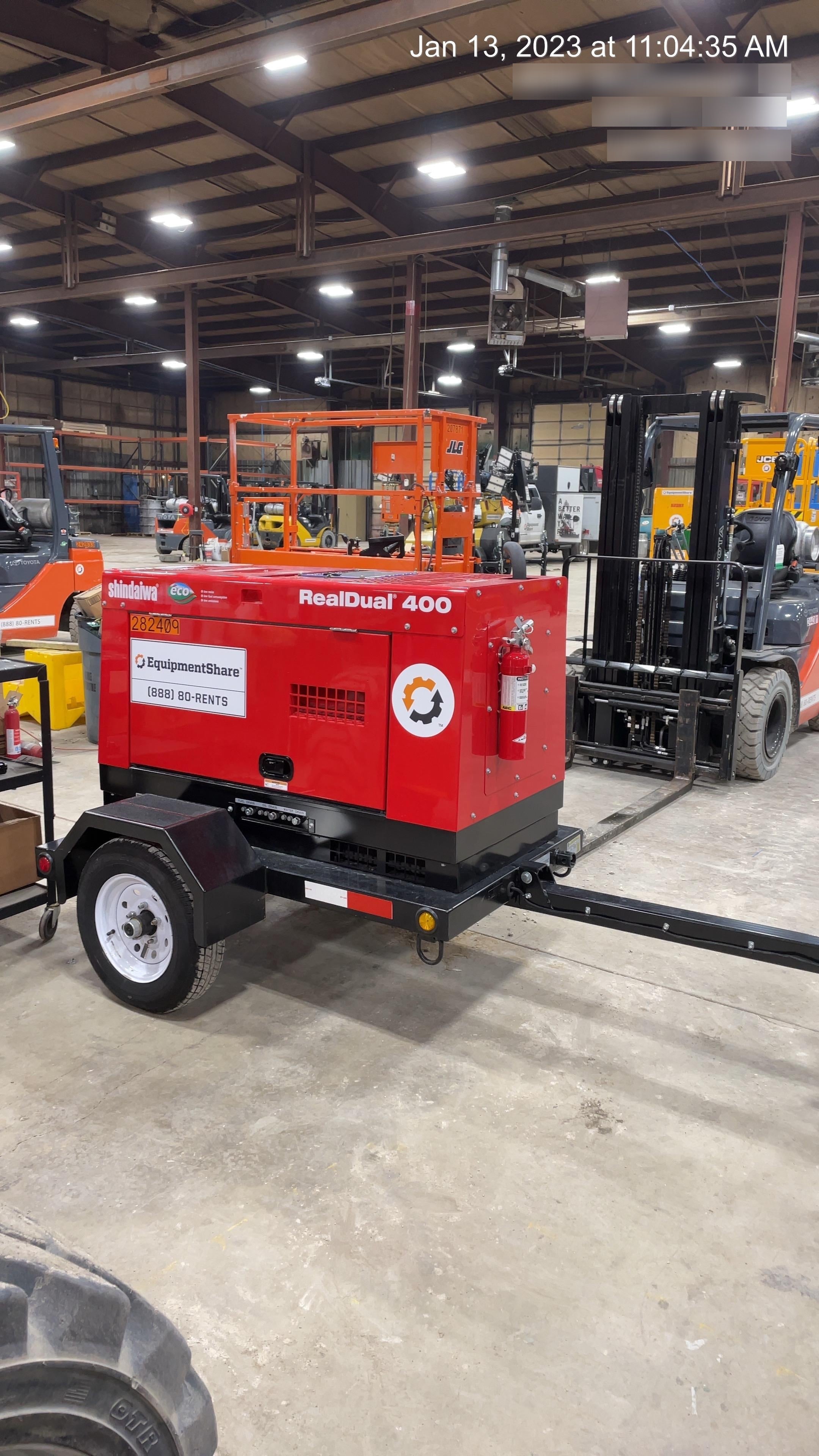 2022 Shindaiwa DGW400MDL Kubota D902 Engine, 23 HP, Dual Op Welder, Wire, Arc, Droop Stick, Tig, and CC Stick Functionality, Simulphase, 3 Phase and 1 Phase Gen Output, Single Axle NB Trlr, Slr Trckl Chrg 12V 12W, Fire Ext