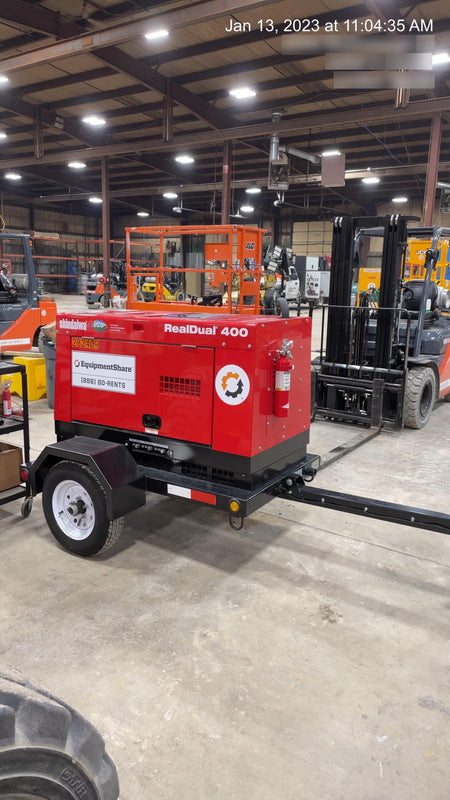 2022 Shindaiwa DGW400MDL Kubota D902 Engine, 23 HP, Dual Op Welder, Wire, Arc, Droop Stick, Tig, and CC Stick Functionality, Simulphase, 3 Phase and 1 Phase Gen Output, Single Axle NB Trlr, Slr Trckl Chrg 12V 12W, Fire Ext