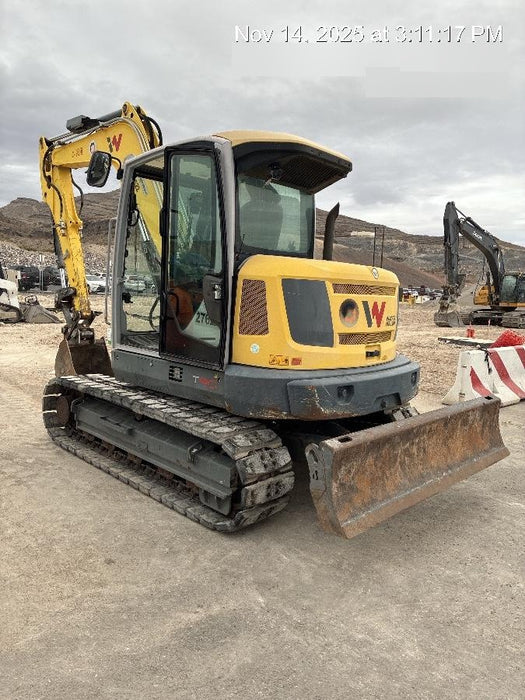 Wacker Neuson ET90 Enclosed Cab, Hybrid Tracks, Long Dipperstick, Bucket