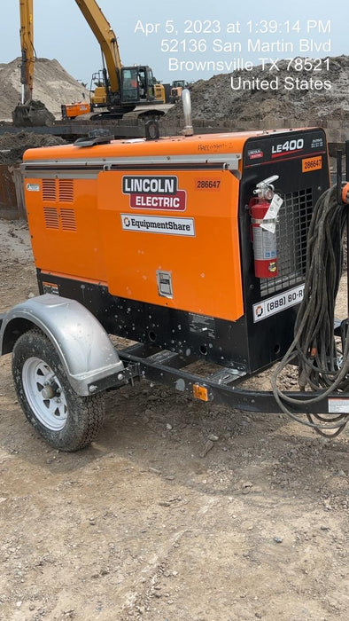 2022 Lincoln Electric LE400 Kubota V1505, Trlr, Cable Rack, Light Kit, ES Decals, T3